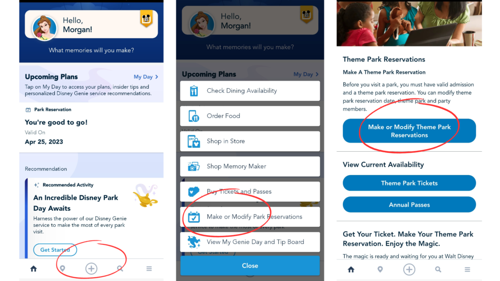 Disney planning like a pro - park reservations 1