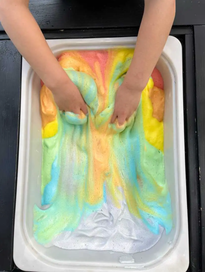 Preschool Rainbow Sensory Activity