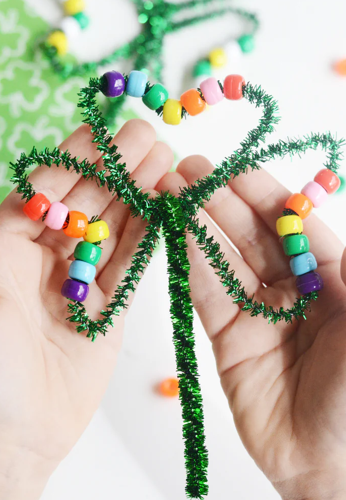 beaded shamrock craft
