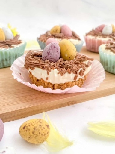 mini easter egg cheesecake bites