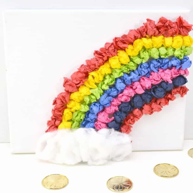 St.-Patricks-Day-Rainbow-Tissue-Paper-Craft-for-Kids