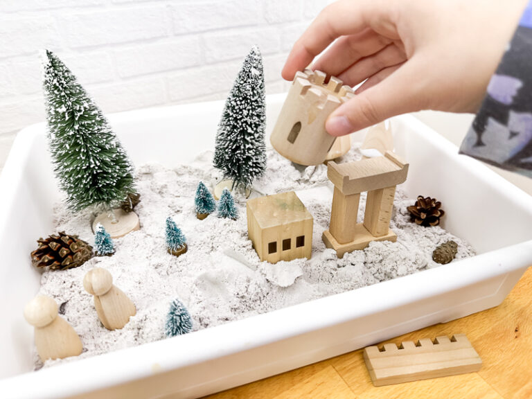 Winter Ice Castle Sensory Bin