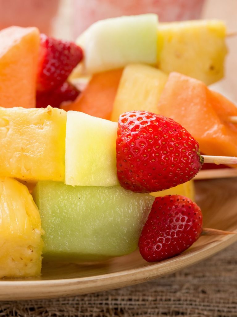 beach snacks for kids - fruit kabob