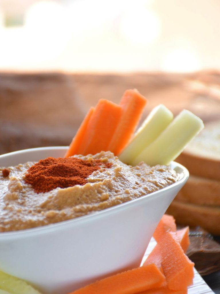 beach snacks for kids - hummus