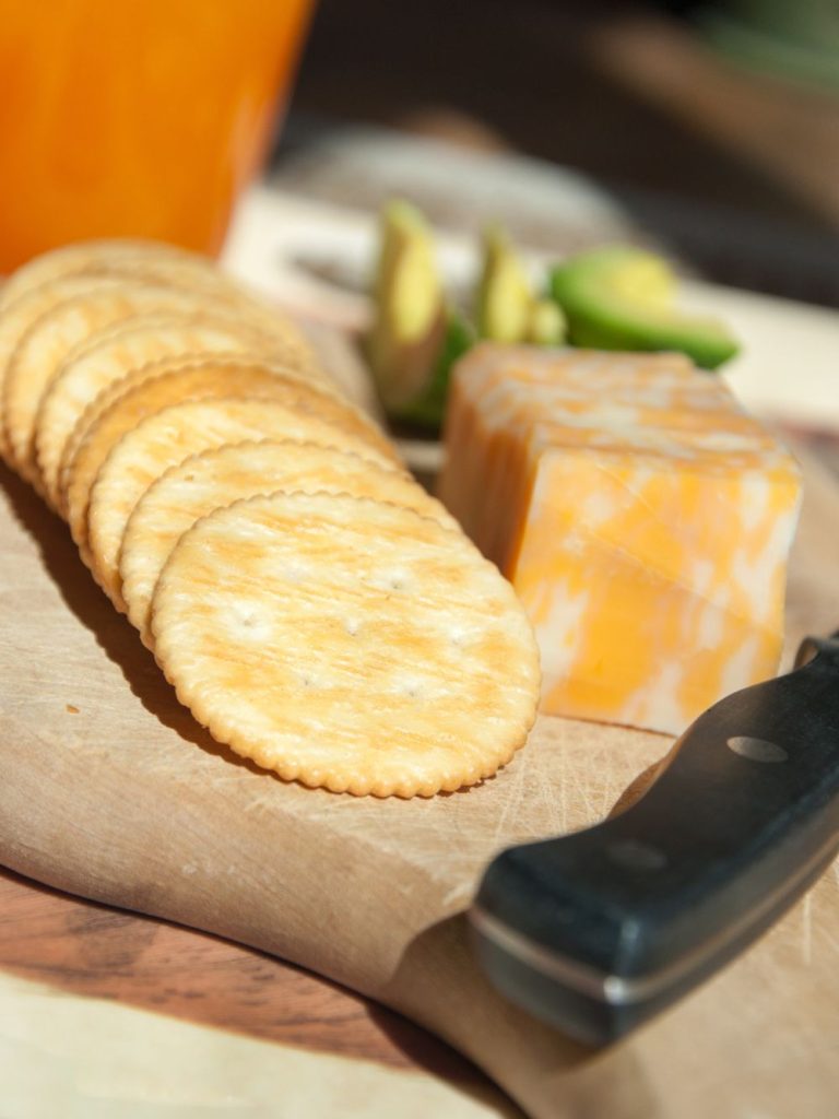 cheese and crackers beach snack
