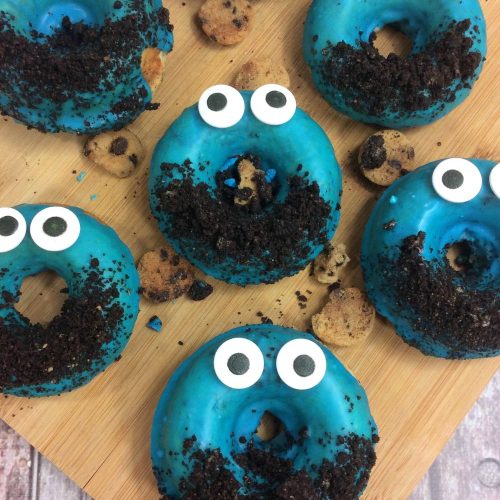cookie monster donuts - featured image