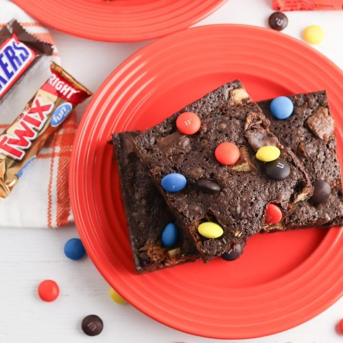 leftover candy brownies final image