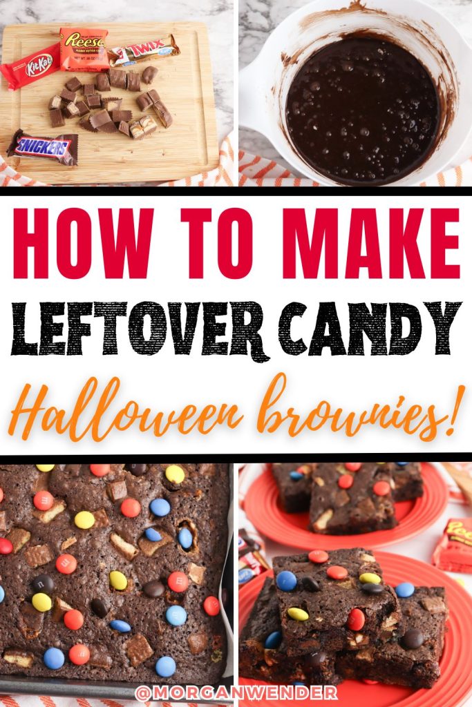 leftover candy brownies - pinterest pin