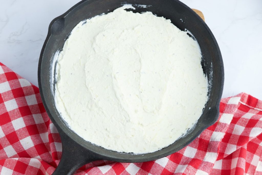 spread the cream cheese mixture on pan.